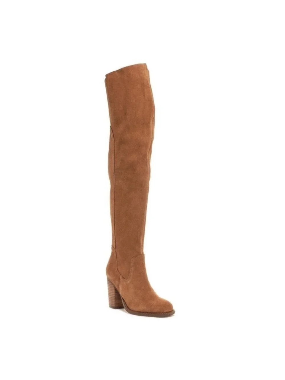 Kelsi Dagger Brooklyn Logan over-the-knee boot in brown chestnut suede Sz 6.5